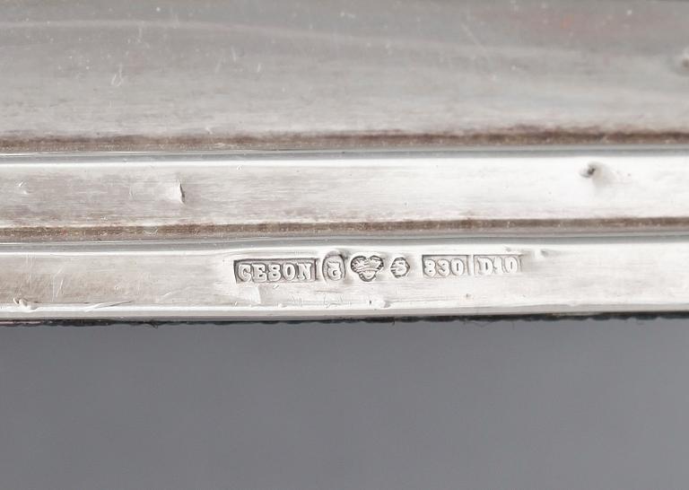 LJUSSTAKAR, ett par, silver, Cesons Guldvaru AB, Göteborg 1978.