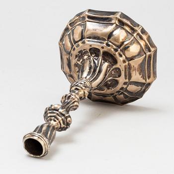 LJUSSTAKE, silver, möjligen Tyskland, 1800-talets slut.