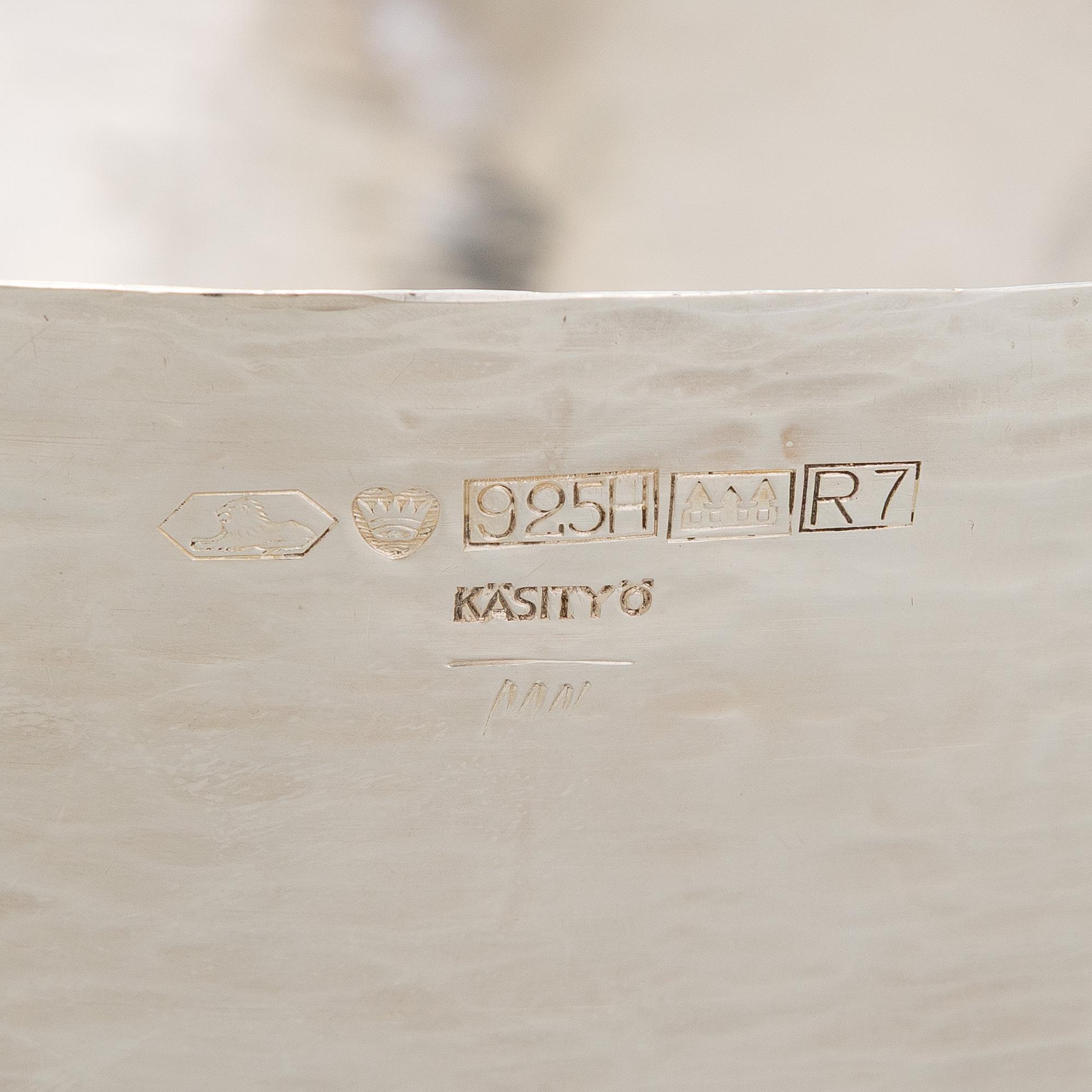 Tapio Wirkkala, A set of five silver bowls, Kultakeskus, Hämeenlinna 1970, 1971, 1978, 1979 and 2006.