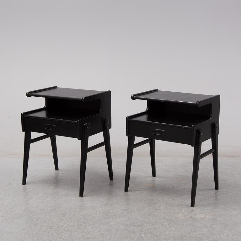 A pair of bedside tables, second half of the 20th century.