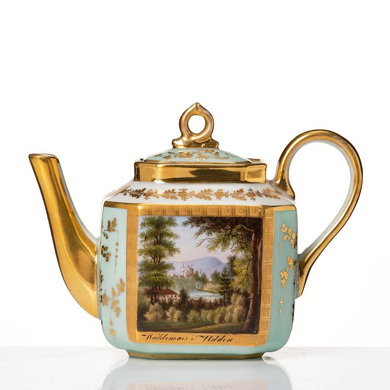 Tete a Tete, porslin. Frankrike, Paris, senempire, 1800-tal.