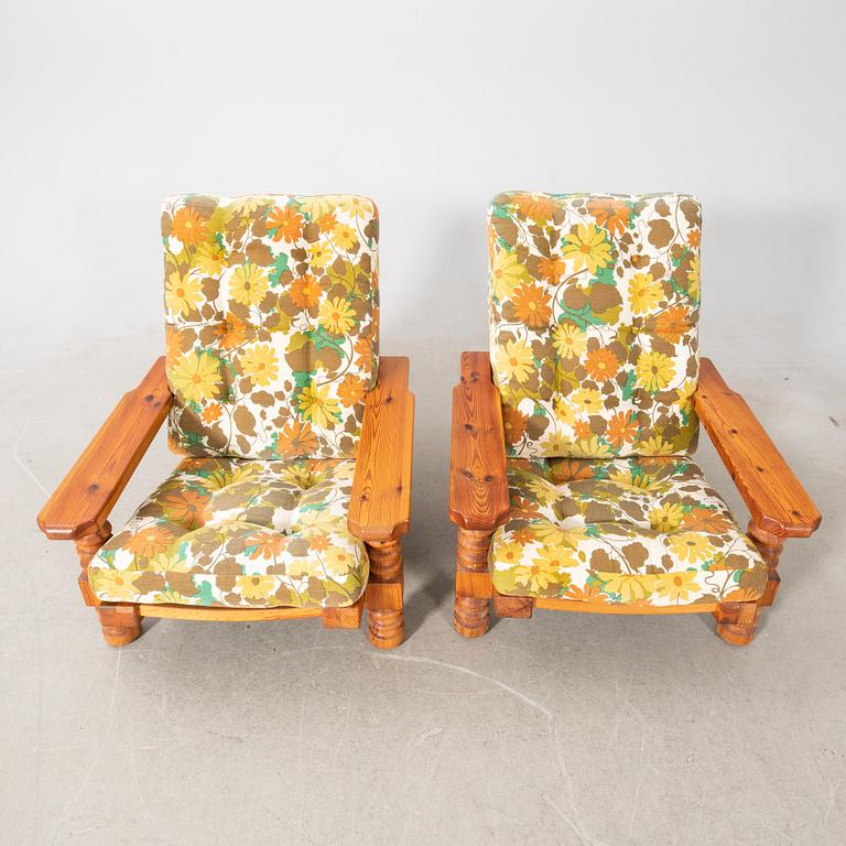 Armchairs, a pair, Sven Larsson Möbelshop, model "Tälja", 1970s.