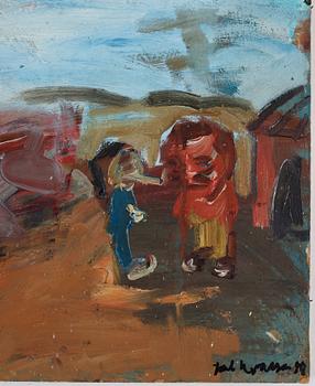Jarl Ingvarsson, oil on masonite, signed.