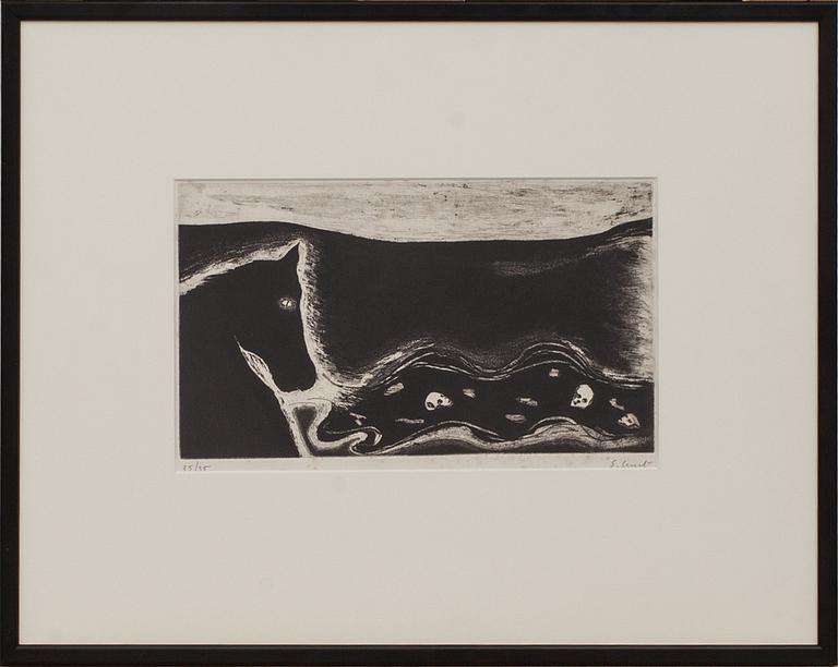 ENZO CUCCHI, etsning. Signerad och numrerad 35/35.