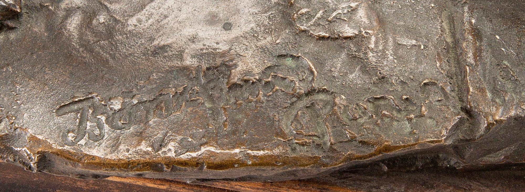 UNKNOWN ARTIST, bron sculpture, indistinctly signed and marked Paris.