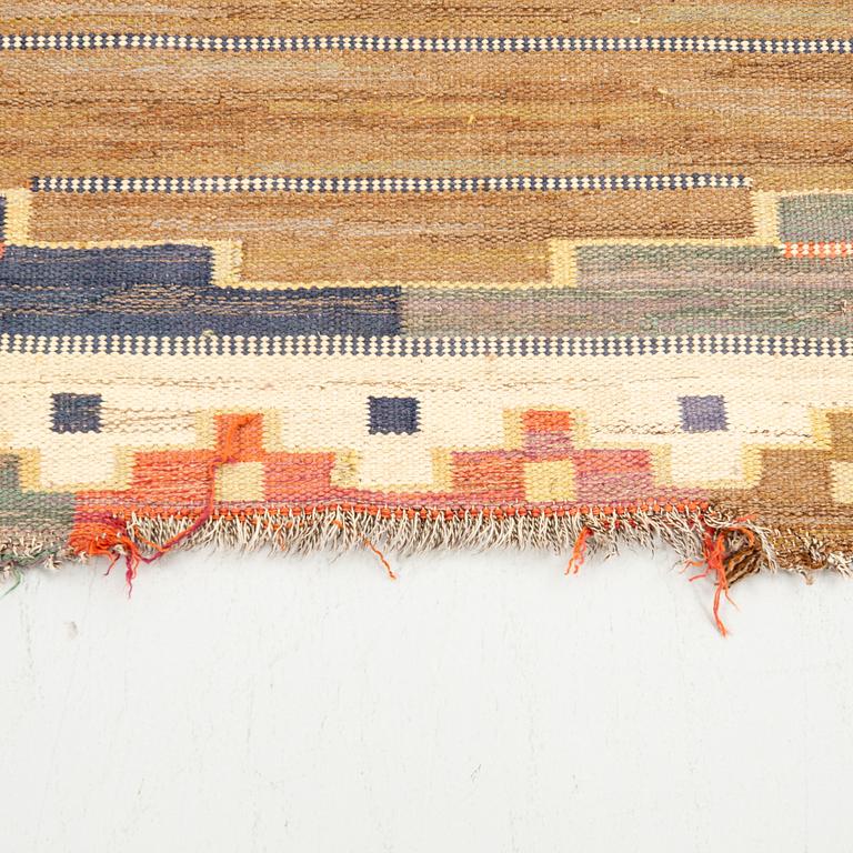 Märta Måås-Fjetterström, rug, "Blue Heath", flat weave, approx. 242 x 151 cm, signed AB MMF.