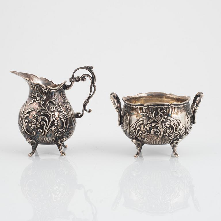 Nine pieces of silver, England, Austria and Sweden.