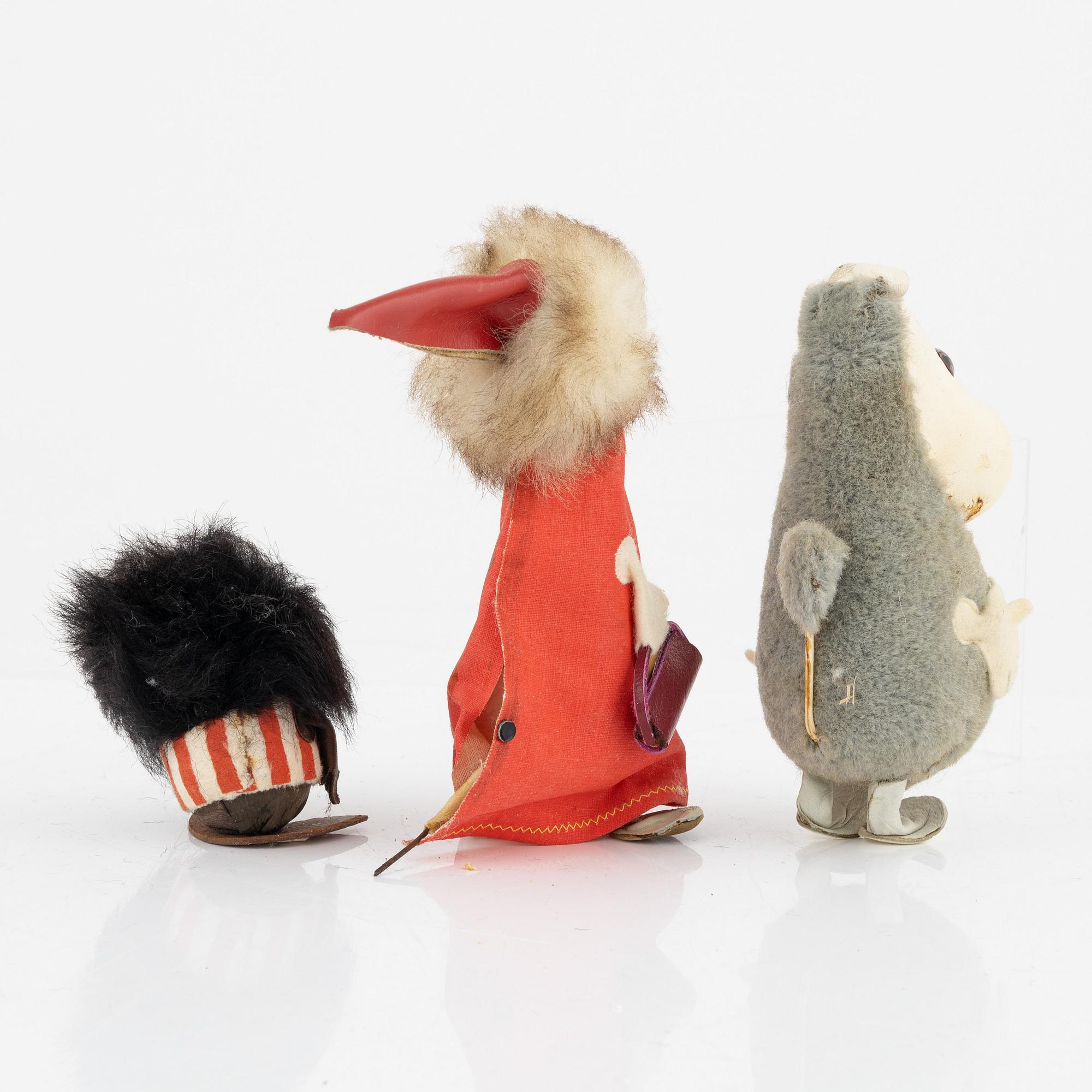 Three Moomin characters, Finland, 1950's/60's.