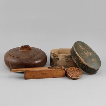 ASKAR, 4 st, allmoge, troligen 1700- samt 1800-tal.