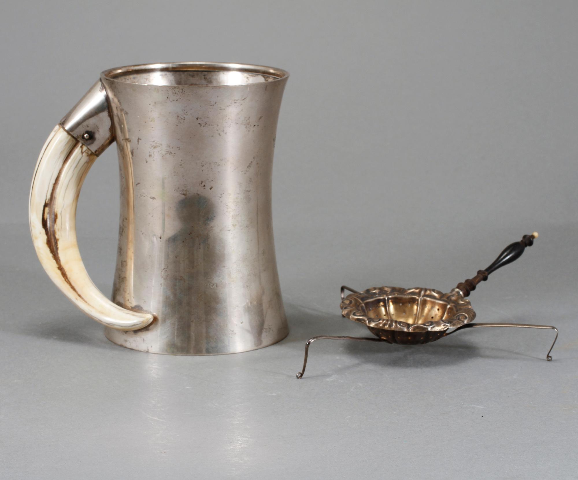 STOP SAMT TESIL, 2 delar, silver, bl a K. Anderson, Stockholm, 1800-1900-tal, vikt 469 gram.