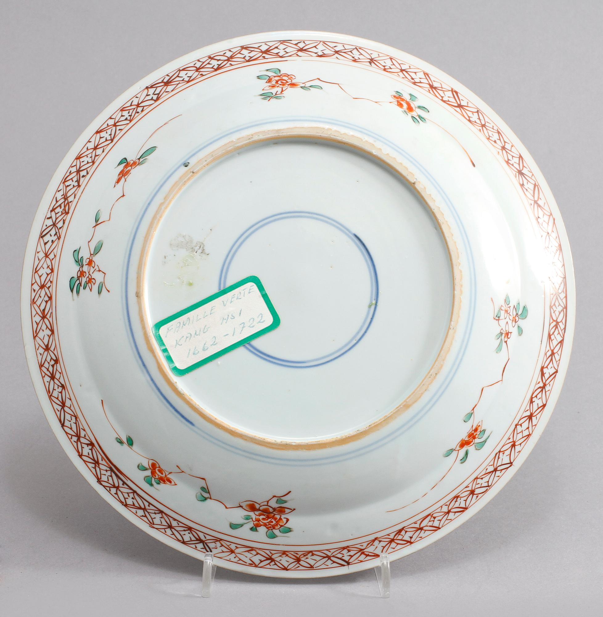 TALLRIKAR, 3st, porslin, Kina, Kangxi, 1700-tal.
