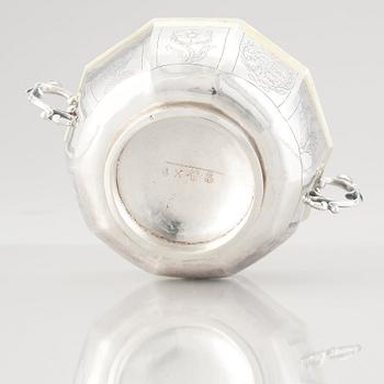 A Swedish Baroque parcel-gilt silver brandy-bowl, mark of Samuel Nordsten, Karlskrona, 1746.
