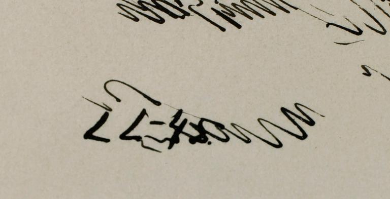 LINDORM LILJEFORS, tusch, monogramsignerad och daterad -45.