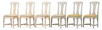 493. A set of six Gustavian chairs.