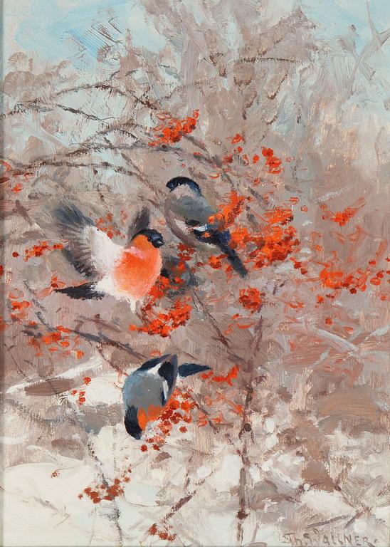 Thure Wallner, oil on panel, signed.