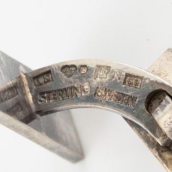 Wiwen Nilsson, a pair of cufflinks, sterling silver, Lund 1957.