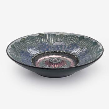 Hilkka-Liisa Ahola, a stoneware bowl signed H-L Ahola Arabia Finland.