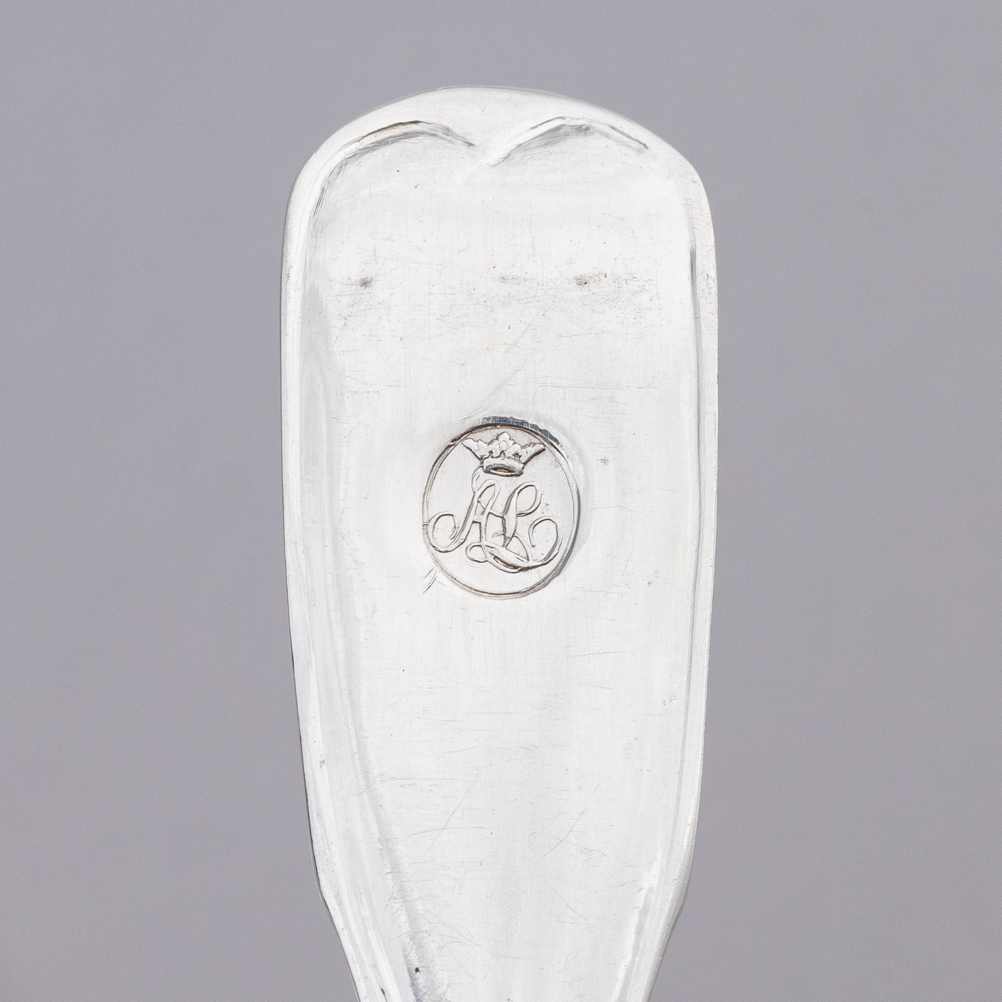 Carl Magnus Ryberg, skedar, 12 st, silver, Stockholm 1806.
