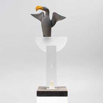 Kjell Engman, sculpture, glass, Kosta Boda.
