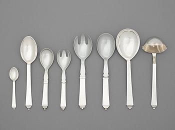 A set of 113 pieces of Harald Nielsen's flatware 'Pyramide', Georg Jensen, Copenhagen 1933-77.