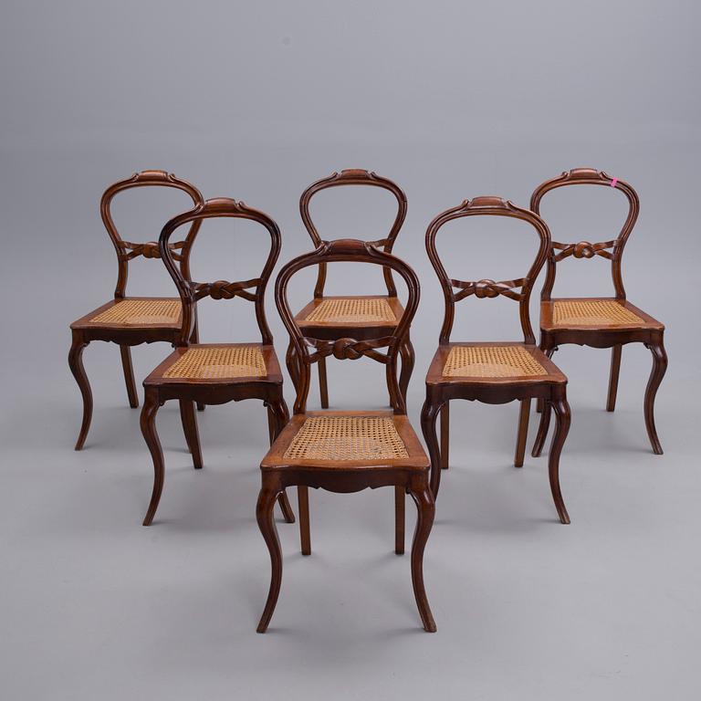 STOLAR, 6 st, rokokostil, 1800-talets slut.
