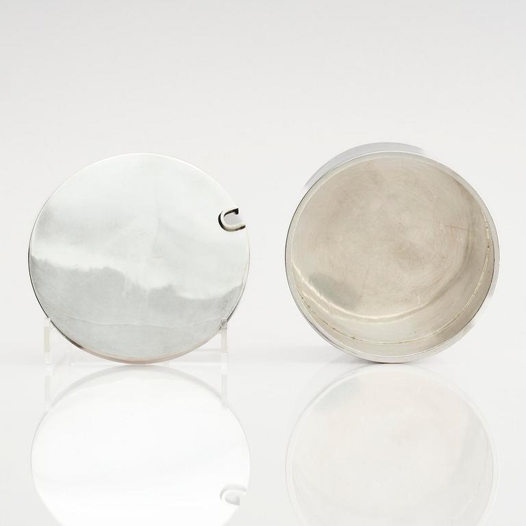 Sigurd Persson, a sterling silver marmalade jar with lid, Stockholm, Sweden 1959.