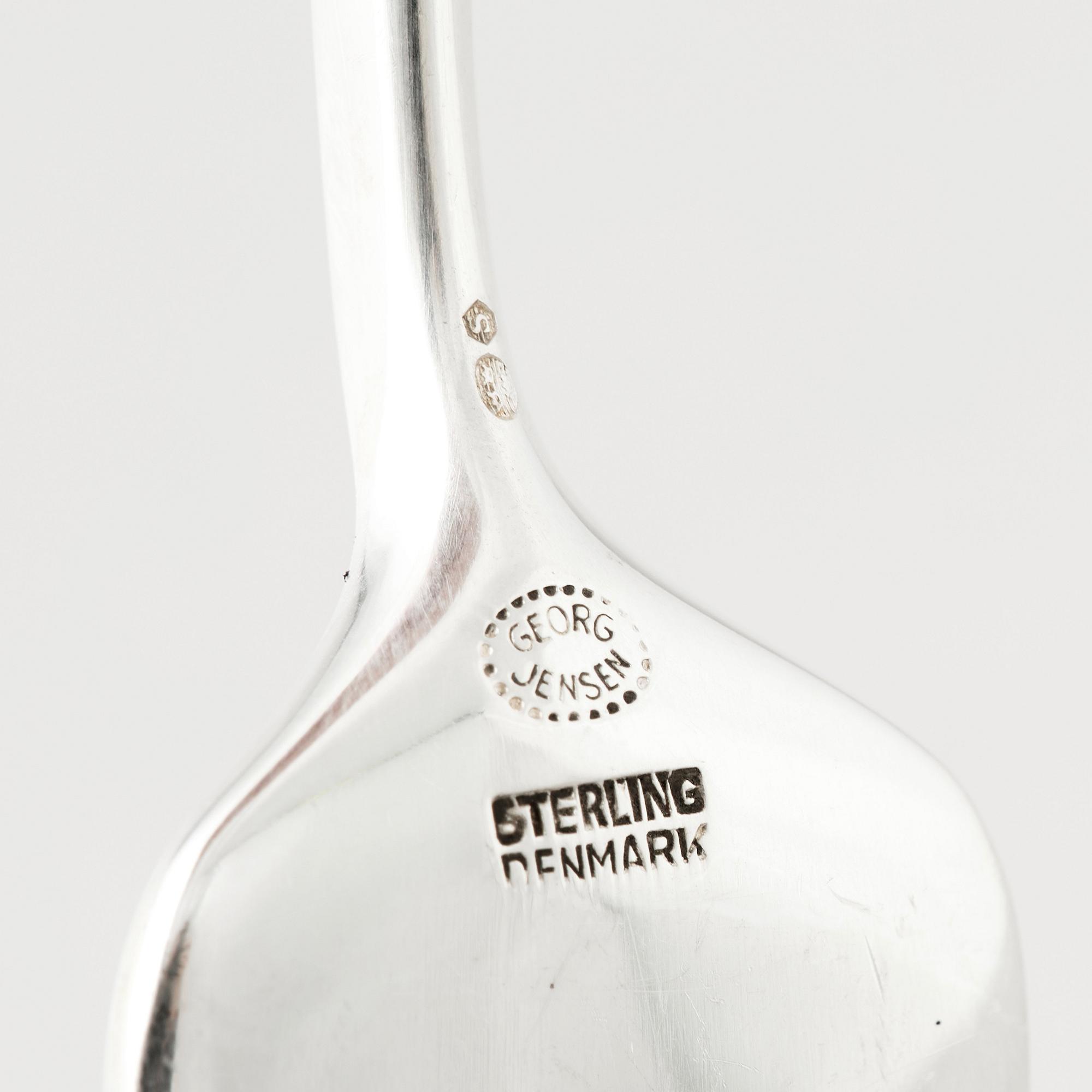 Tias Eckhoff, bestickuppsättning 101 delar "Cypress", Georg Jensen, Köpenhamn 1952-1977. sterling och rostfritt.
