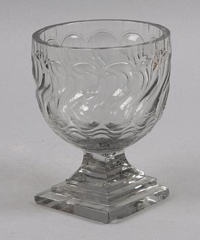 BONBONJÄR, glas, empire, tidigt 1800-tal.