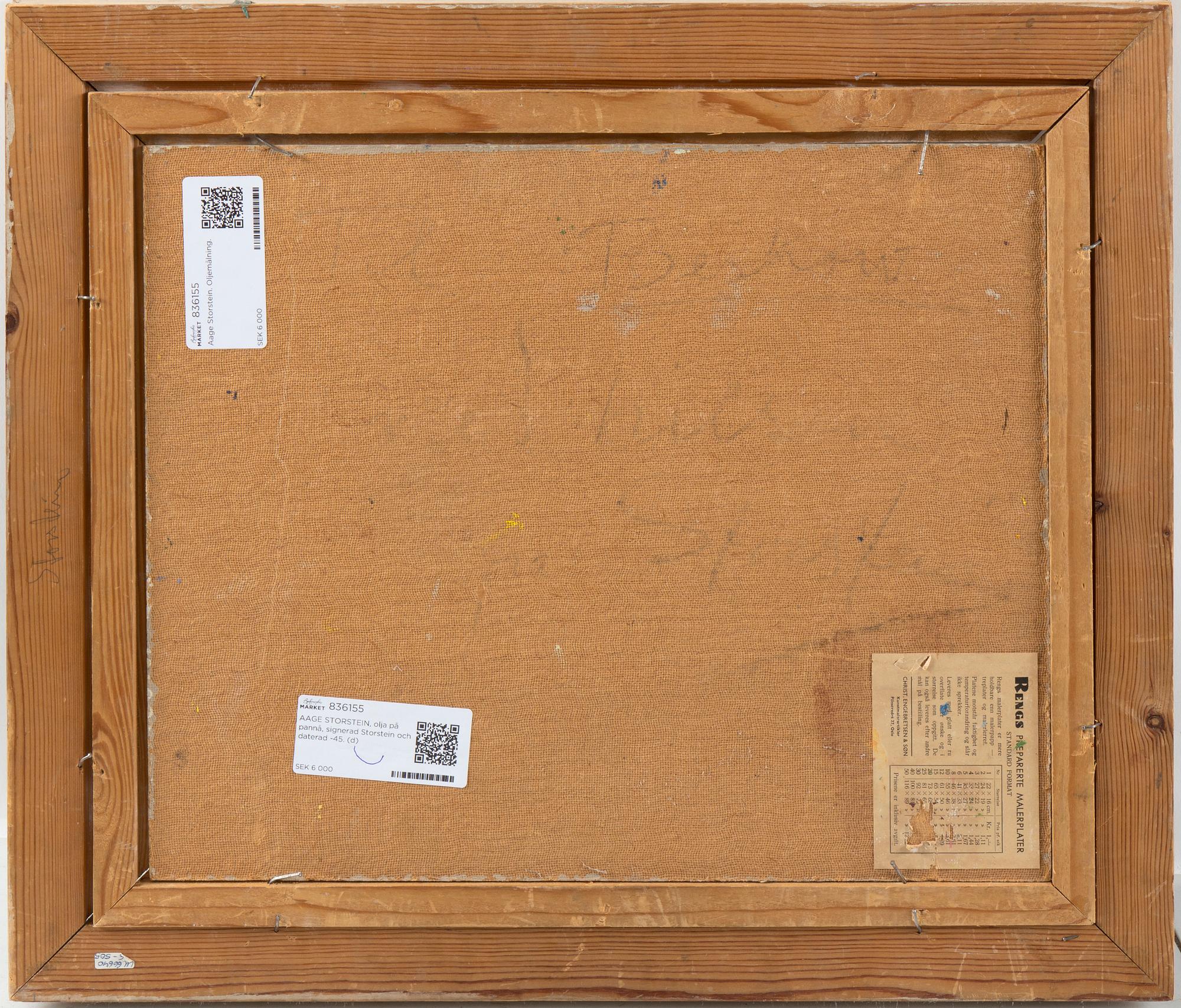 AAGE STORSTEIN, oil on panel, signed Storstein and dated -45.