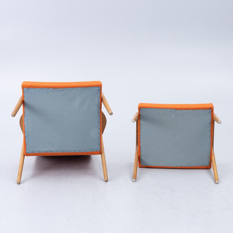 Yngve Ekström, Armchair with footstool, "Ruster", Swedese, 1950s/60s.