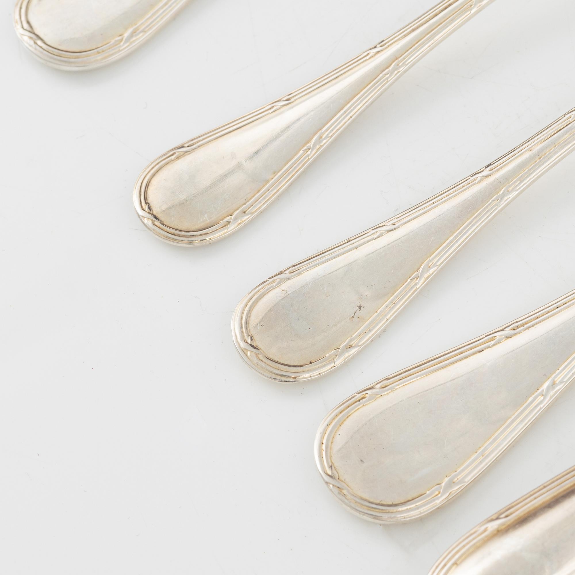 An 72-piece, silver plated culery, Chrisotel, France.