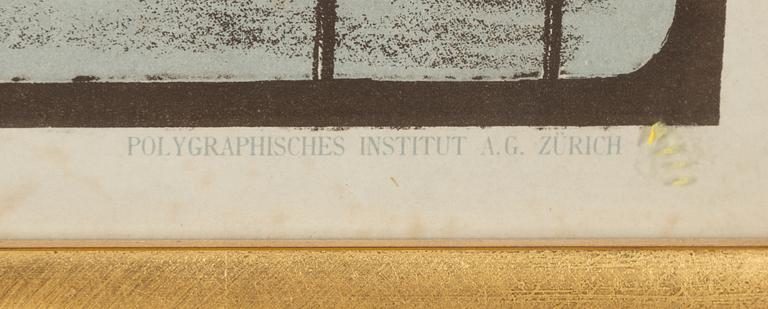 Wilhelm Amrhein, litografisk affisch, Polygraphisches Institut, Zürich, Schweiz, 1905.
