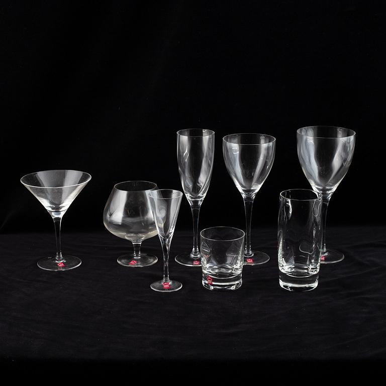 Glasservis, 94 delar. Märkt Christineholm, Bohemian Chrystal.