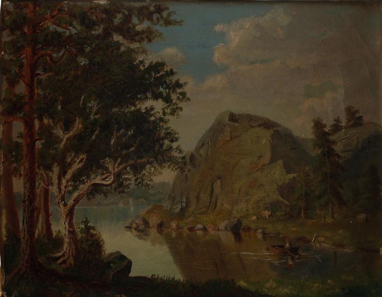 OKÄND KONSTNÄR, 2 st, oljor på duk, 1800-talets andra hälft.