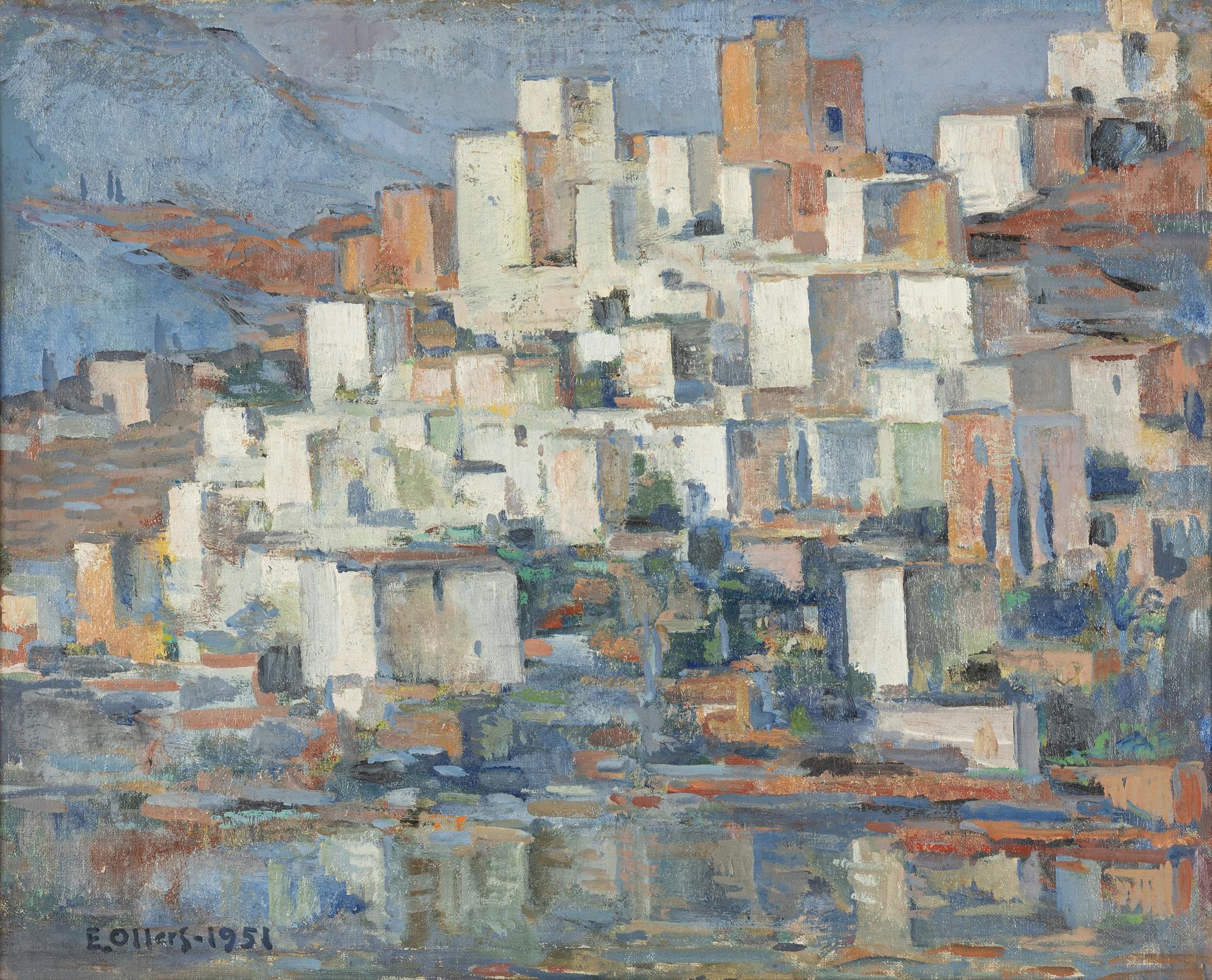 Edvin Ollers, Cubist Cityscape.