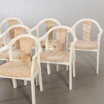 A SET OF SIX ARMCHAIRS "HÄGERN" BY OLOF PIRA.
