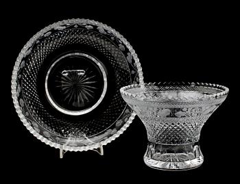 SKÅL PÅ FAT, kristall, 1900-tal.