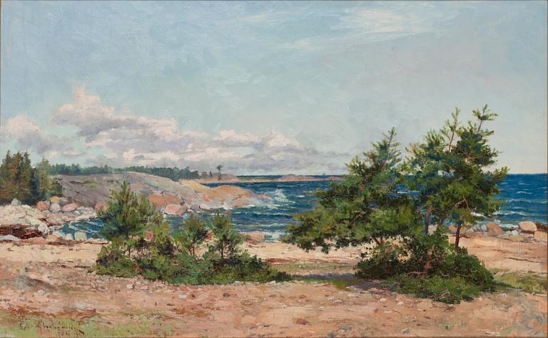 Erik Abrahamsson, olja på duk, signerad och daterad 1894.