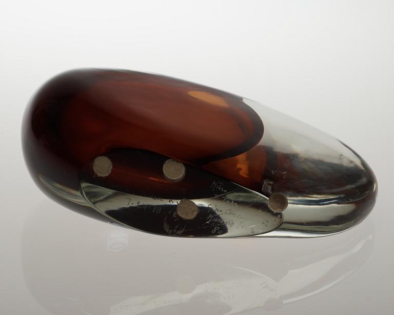 An Antonio da Ros glass vase, Cenedese, Murano, Italy 1980.