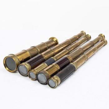 Five telescopes, 19th and 20th century.