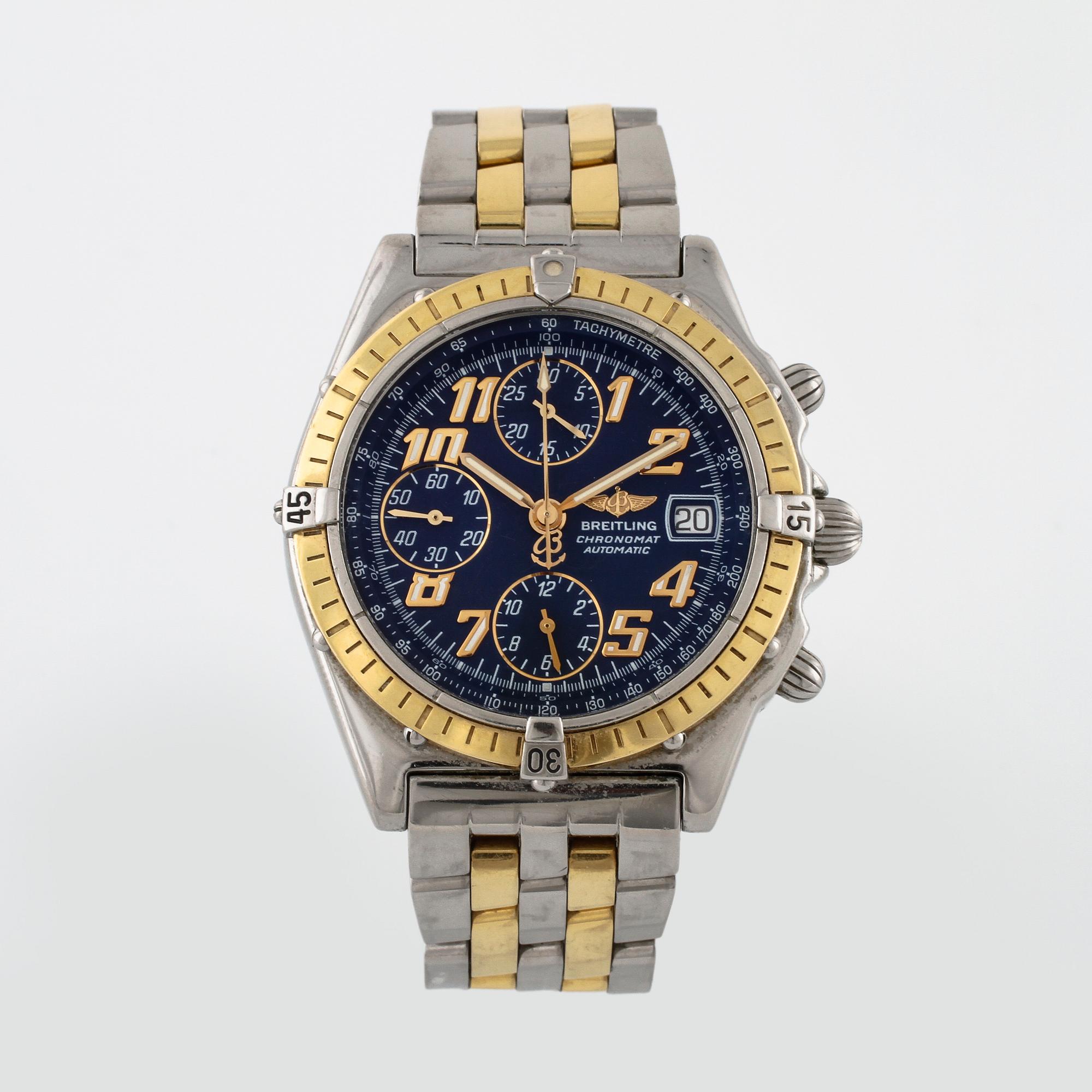 BREITLING, Chronomat, wristwatch, chronograph, 39,5 mm.