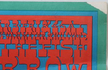AFFISCH, "Break on through to the other side", The Doors, 1967.