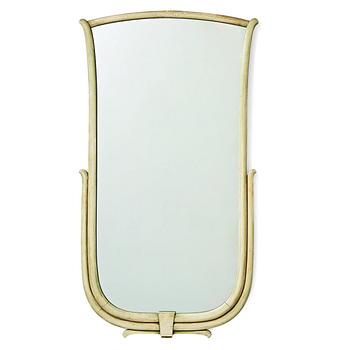 Erik Chambert, probably, a green lacquered wall mirror executed by Chamberts Möbelaktiebolag, Sweden 1931.