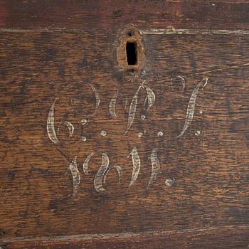 A Swedish provincial miniature secretaire, dated 1811.