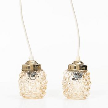 A pair of window lamps, Glashütte Limburg, Germany, second half of the 20th century.