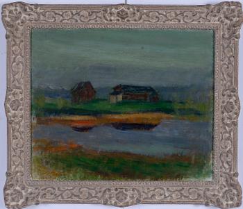 Kalle Hedberg, Landscape with Buildings.