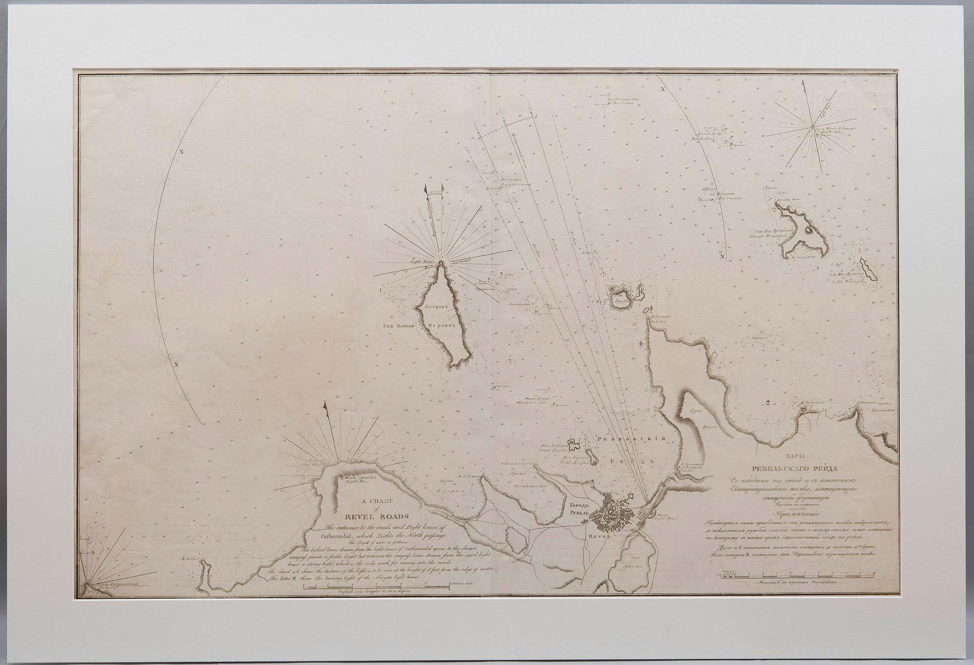 MERIKARTTA. A Chart of Revel Roads. Spafarieff, 1812.