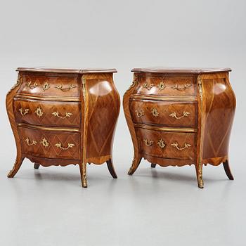 A pair of Swedish Rococo commodes by J Neijber (master in Stockholm 1768-1795), 18th century.