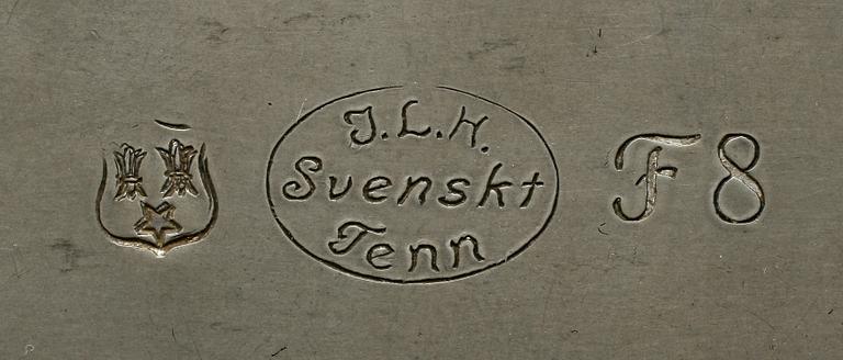 RÖKGARNITYR, 3 delar, tenn, art deco, 1932.