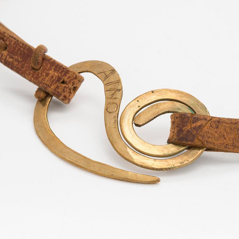 Alexander Calder, belt buckle with leather strap 1938.